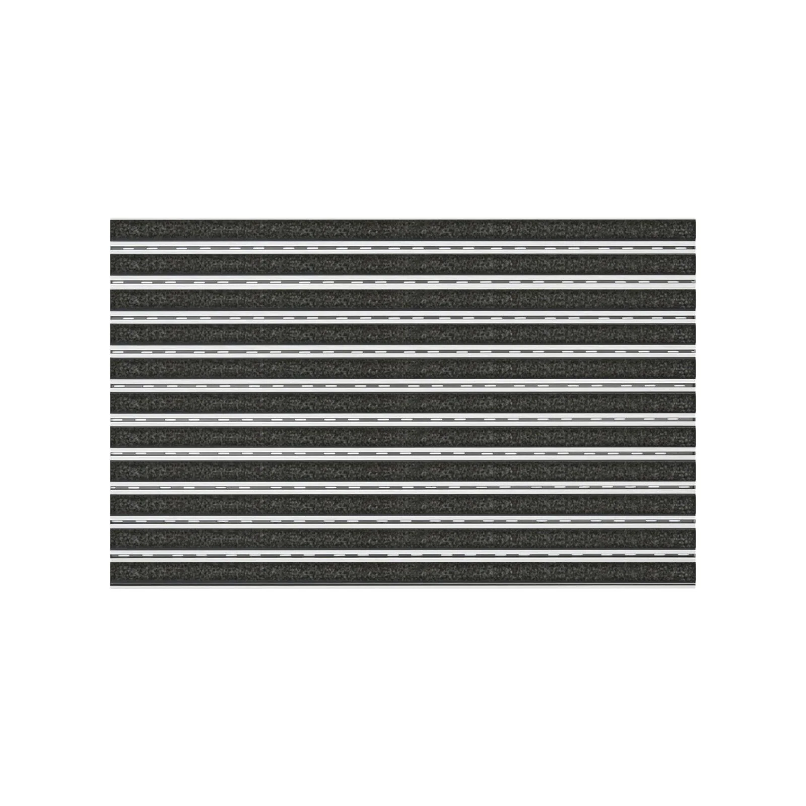 Entrance Mat Aluflex JR Carpet - Textile-Ribbed - UV-Resistant The high-quality doormat is made of robust aluminum slats and a hard plastic insert fitted with dirt-catching strips. The carpet strips made of resistant polyamide ensure optimal dirt and moisture absorption and are highly flammable according to fire protection class Cfl-S1. Due to its high dead weight, the aluminum entrance mat stays perfectly in place in the floor recess and does not form waves, which could otherwise become dangerous tripping hazards. The high-performance aluminum doormat is available in various color variants.