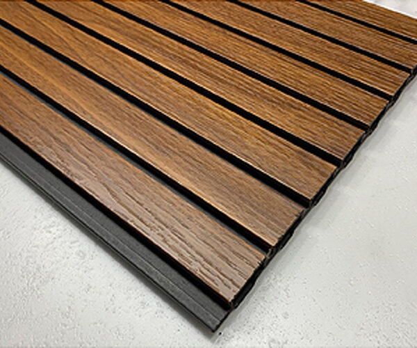FP-232 Walnut Fluted Panel Black Line